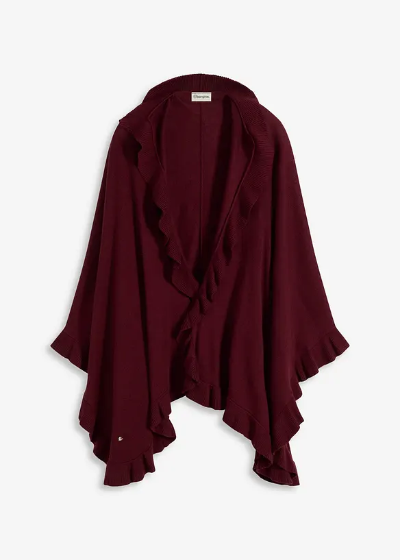 Poncho med kashmirandel, bonprix