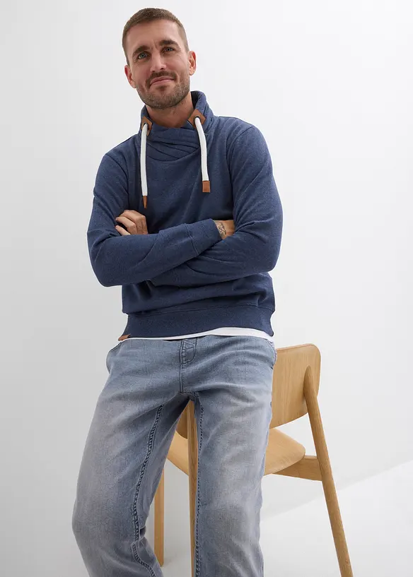 Sweatshirt med sjalkrage, bonprix