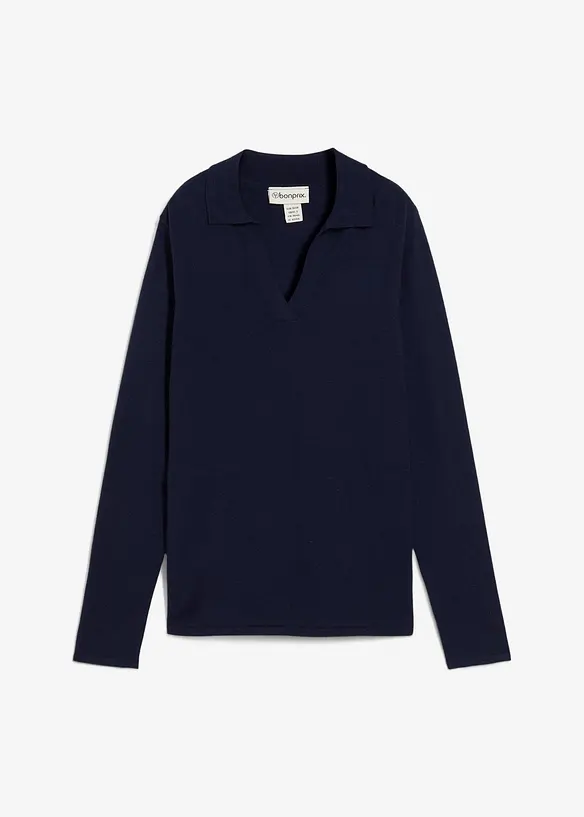 Pikétröja av fintrådig viskos, bonprix