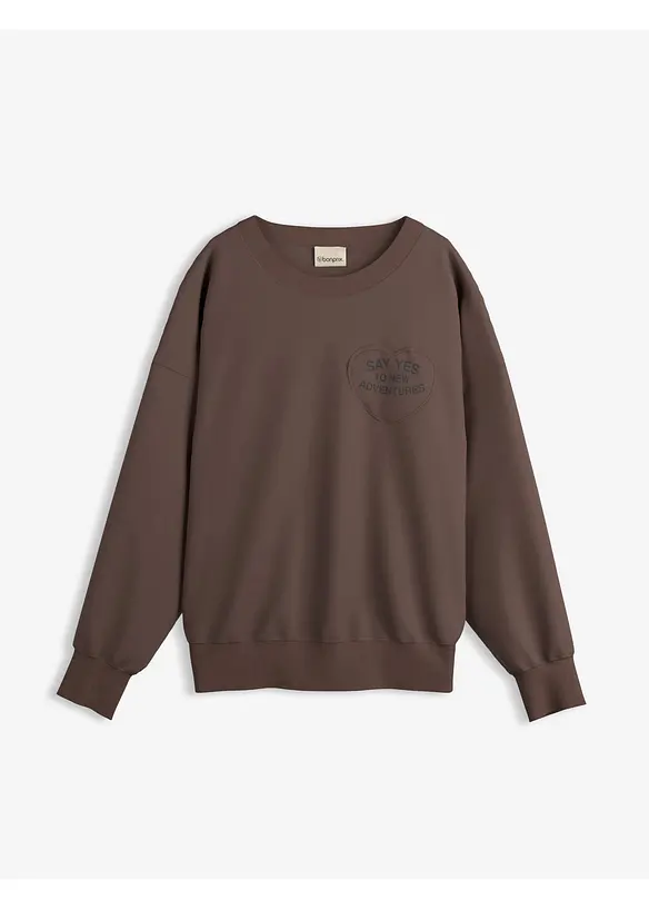 Oversizesweatshirt i mjuk bomullsmix, bonprix