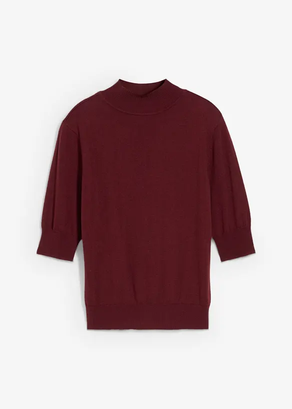 Polotröja av mjuk yllemix, bonprix
