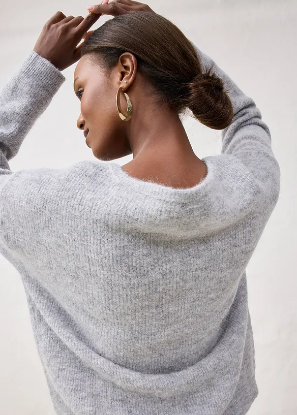 Cardigan med varm alpackaull, bonprix