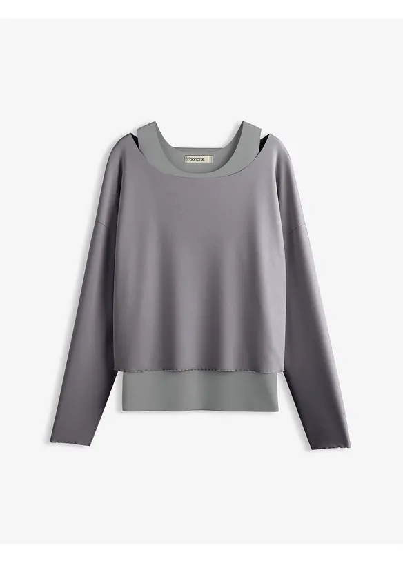 Linne och långärmad topp av jersey (2 delar), bonprix