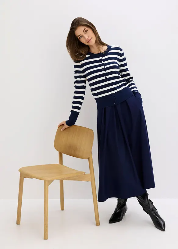 Randig cardigan, bonprix