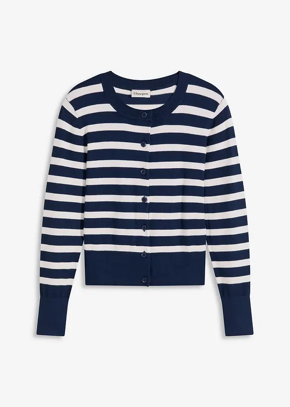 Randig cardigan, bonprix