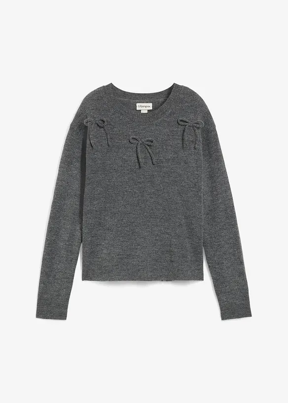 Tröja med rosetter, bonprix
