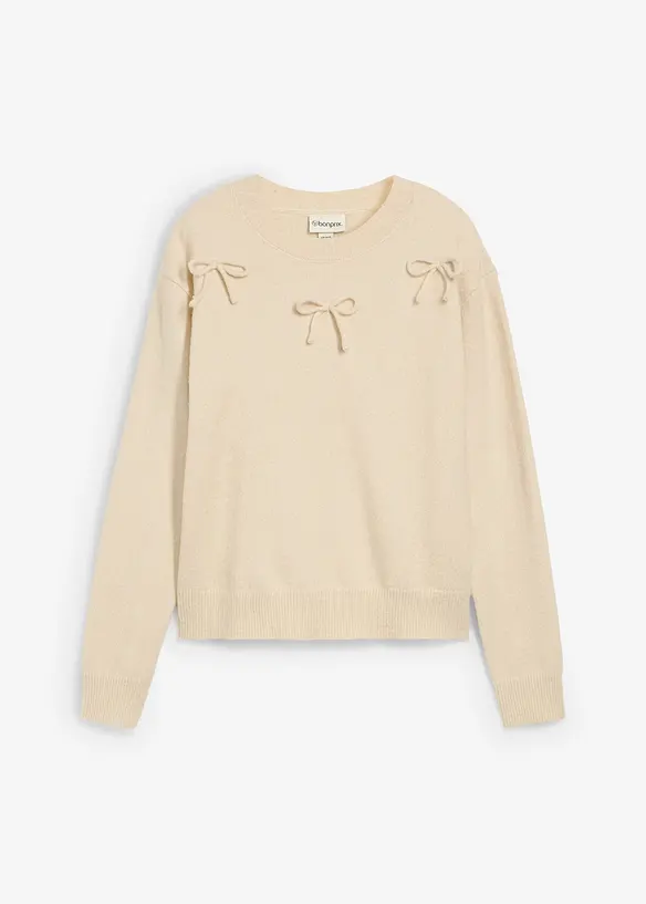Tröja med rosetter, bonprix