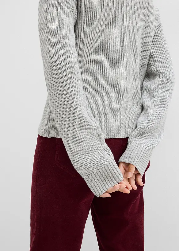 Cardigan med knytband, bonprix