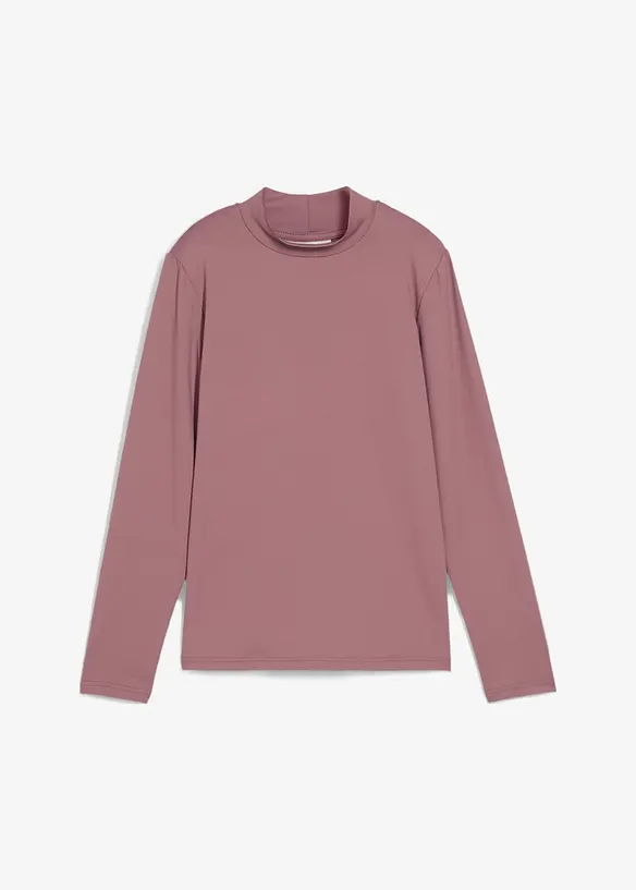 Långärmad topp med ståkrage, bonprix