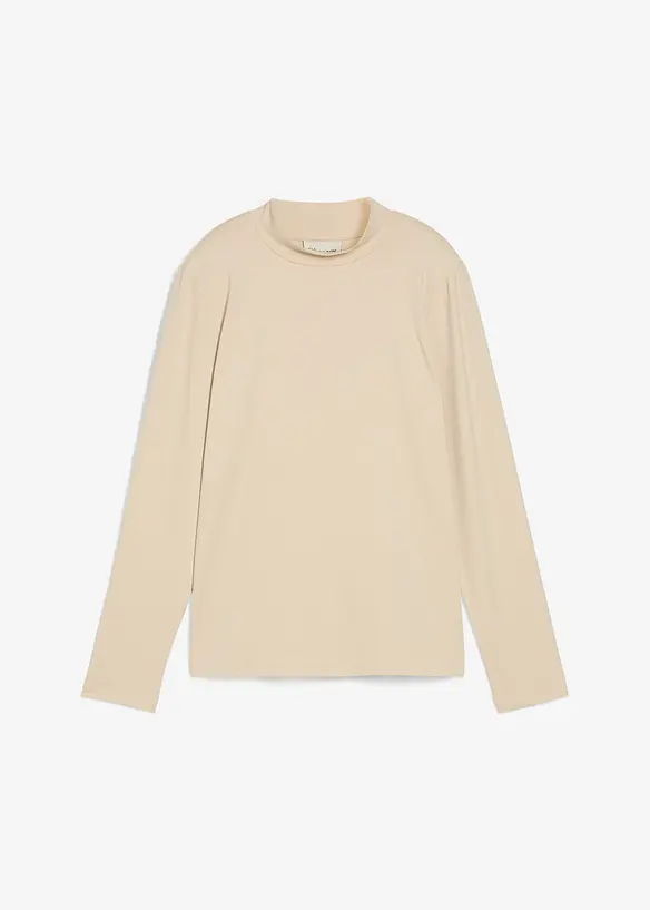 Långärmad topp med ståkrage, bonprix