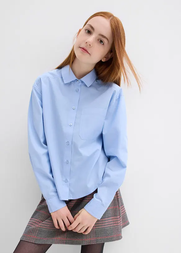Oversized blus av ren bomull, bonprix