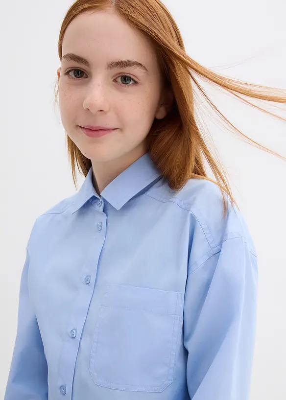 Oversized blus av ren bomull, bonprix