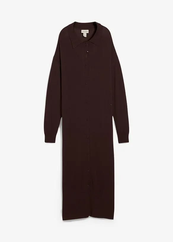 Finstickad klänning i viskosmix, bonprix