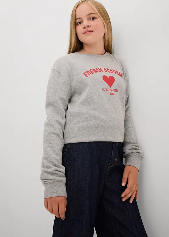 Wide Leg Jeans medelhög midja, bonprix
