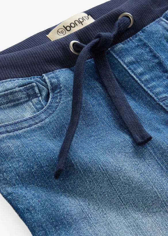 Dra-på jeans Mid Waist, bonprix