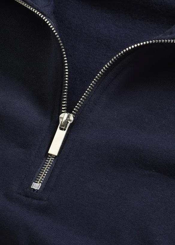 Oversizesweatshirt med dragkedja, bonprix