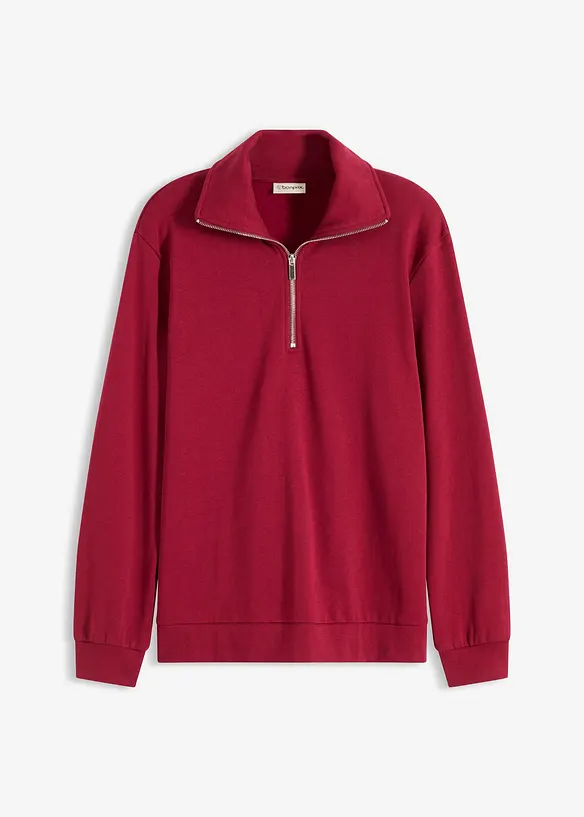 Oversizesweatshirt med dragkedja, bonprix