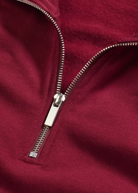 Oversizesweatshirt med dragkedja, bonprix