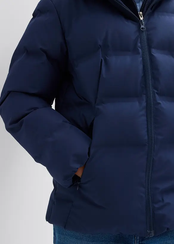 Quiltad jacka med huva, bonprix