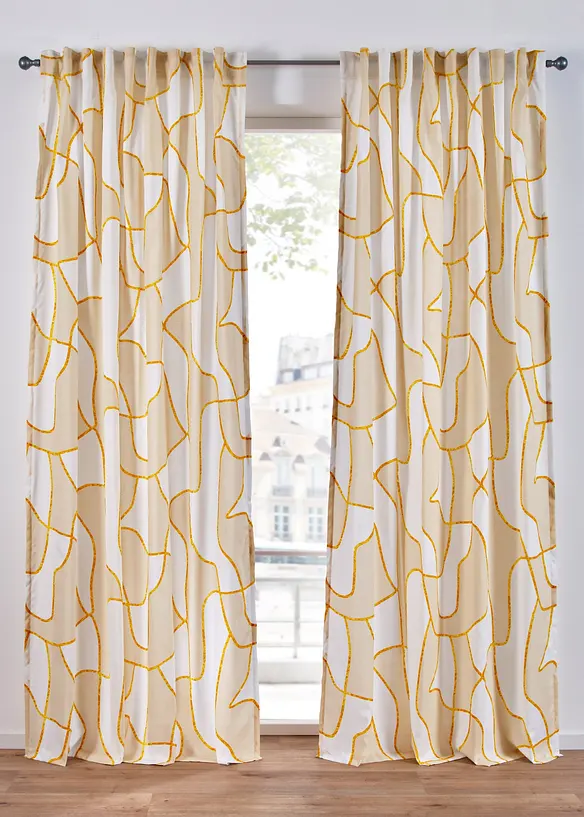 Gardin med grafiskt mönster (1 styck), bonprix