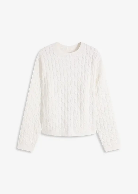 Tröja med flätmönster, bonprix