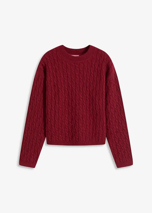 Tröja med flätmönster, bonprix