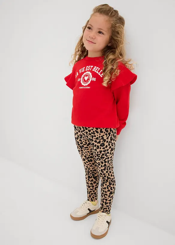 Leggings av elastisk, ekologisk bomullsmix (2-pack), bonprix