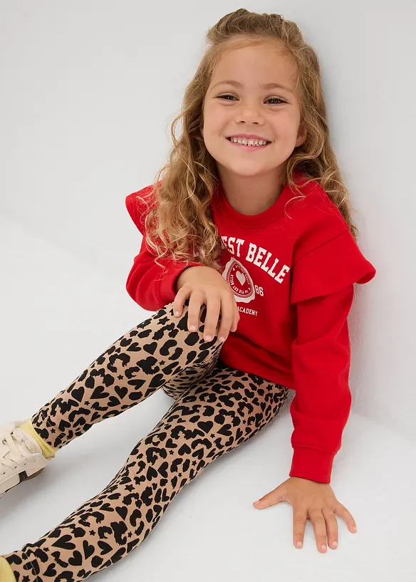Leggings av elastisk, ekologisk bomullsmix (2-pack), bonprix