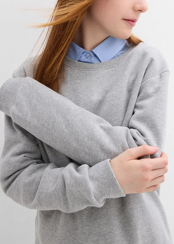 Sweatshirt av ekologisk bomull (2-pack), bonprix