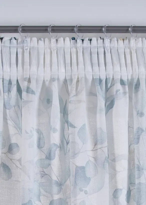 Gardin med bladmönster (1 styck), bonprix
