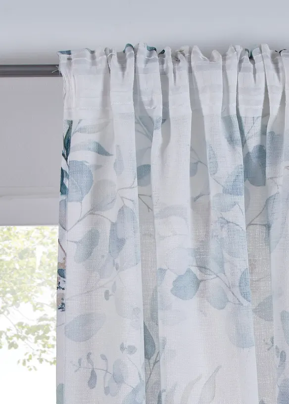 Gardin med bladmönster (1 styck), bonprix