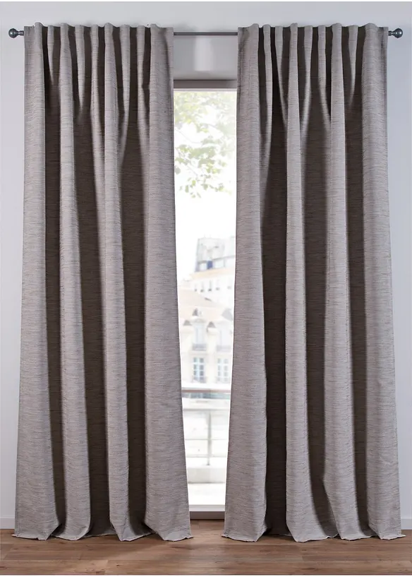 Mörkläggande gardinlängd med vävd struktur (1 styck), bonprix