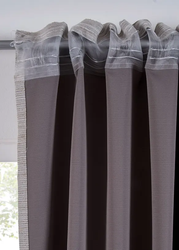 Mörkläggande gardinlängd med vävd struktur (1 styck), bonprix