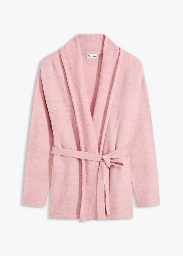 Fluffig cardigan i lurvigt material, bonprix