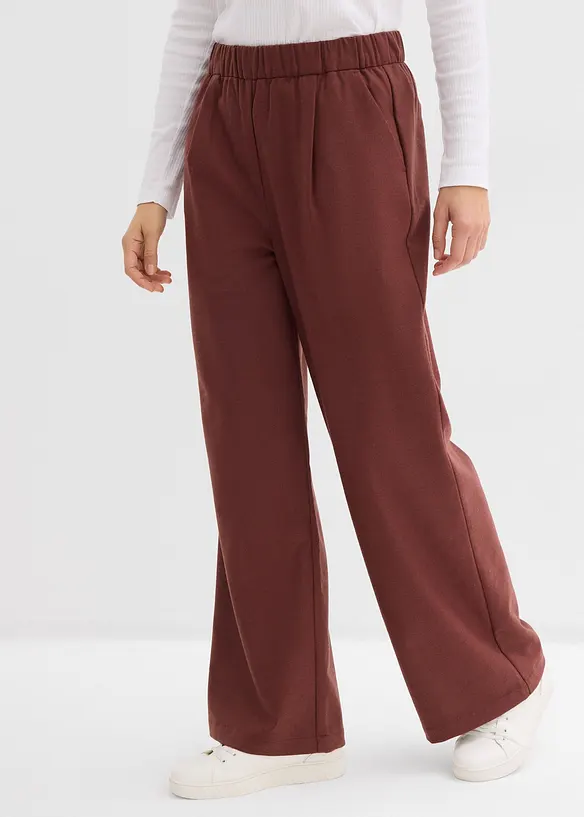 Vid byxa med yllelook, bonprix