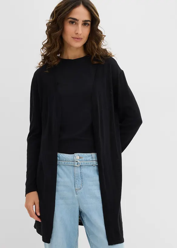 Lång cardigan utan knäppning, bonprix