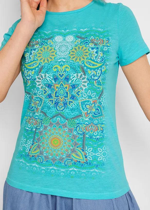 T-shirt med tryck, bonprix