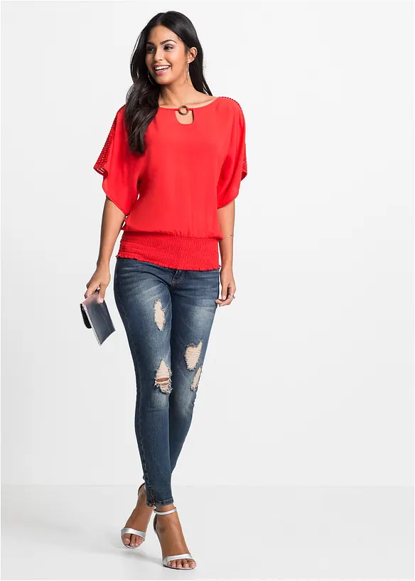 Blus av ren viskos, bonprix