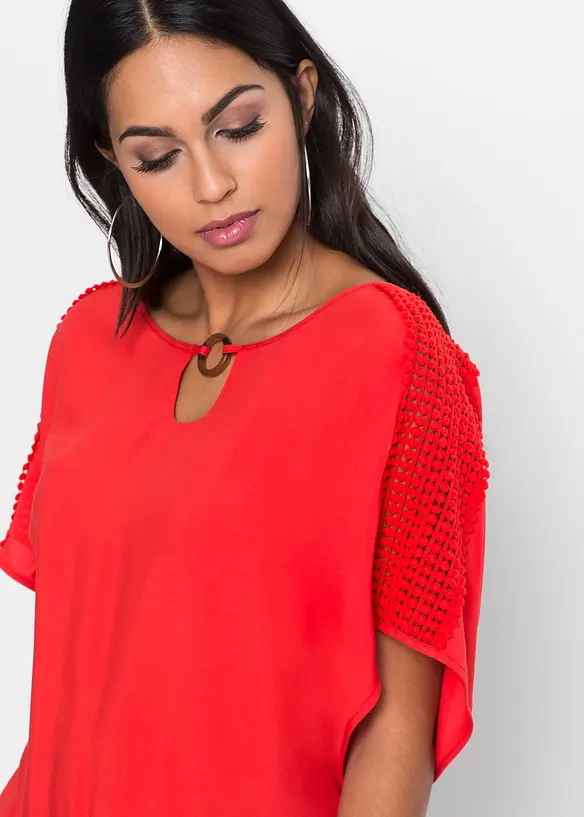 Blus av ren viskos, bonprix