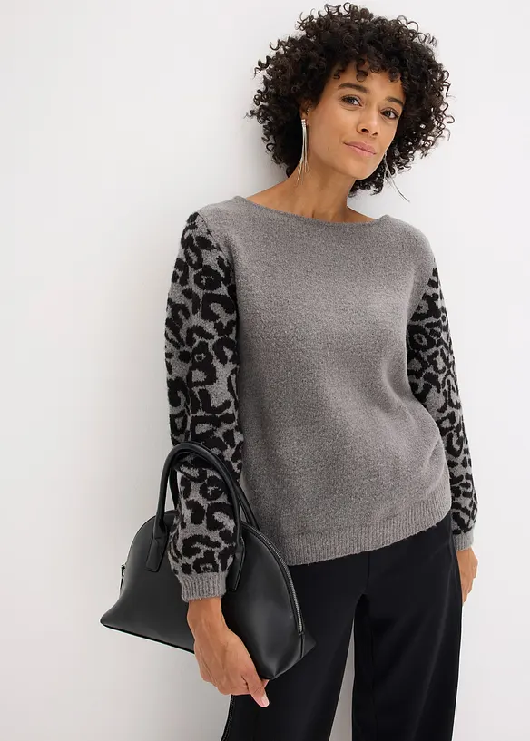 Leopardmönstrad tröja, bonprix