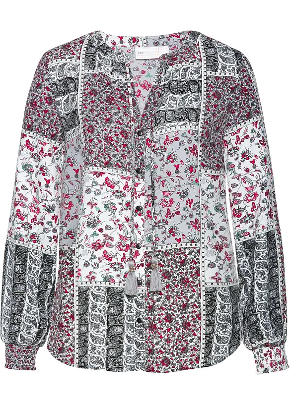 Mönstrad blus, bonprix