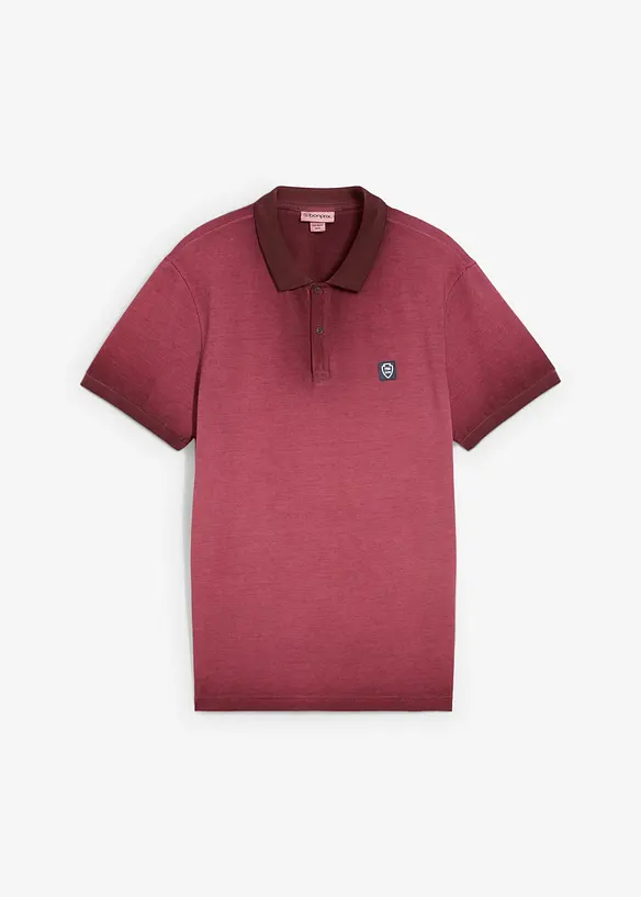 Kortärmad pikétröja med tvättad look, bonprix