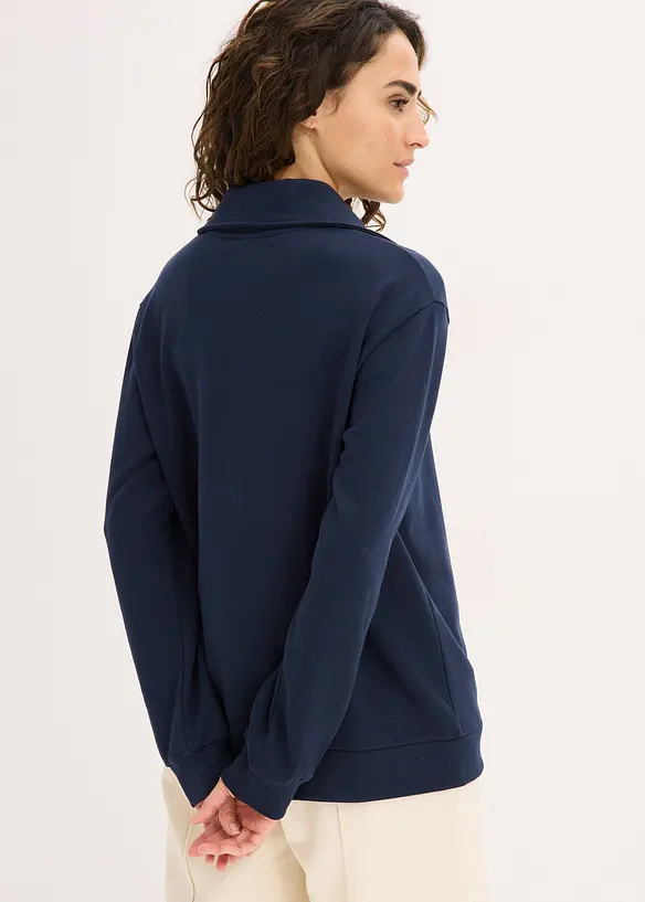 Oversizesweatshirt med dragkedja, bonprix