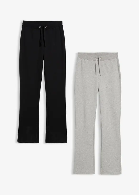 Joggingbyxa med ekologisk bomull för barn (2-pack), bonprix