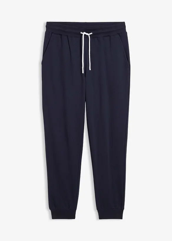 Joggingbyxa med ribbad mudd i bensluten, bonprix