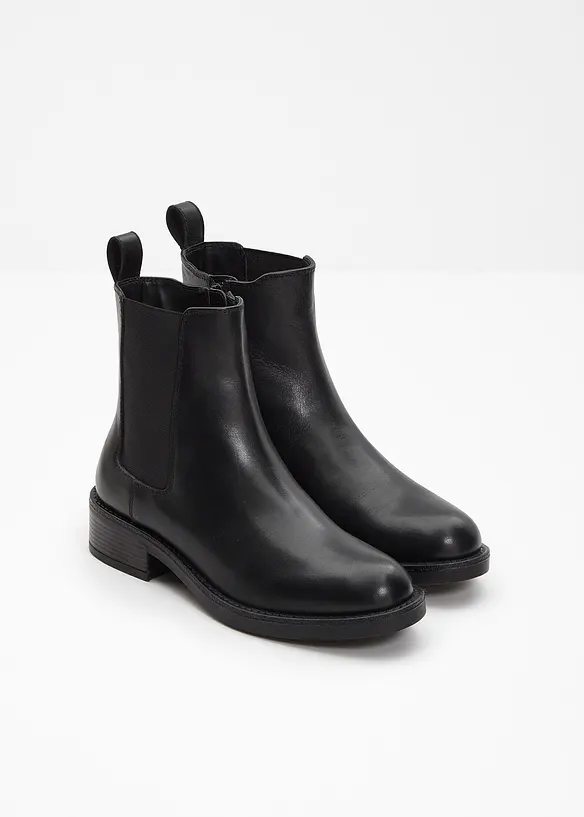 Chelseaboots i skinn, bonprix