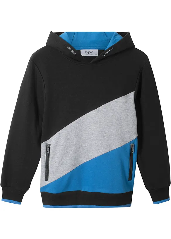 Sweatshirt med huva och ekologisk bomull för barn, bonprix