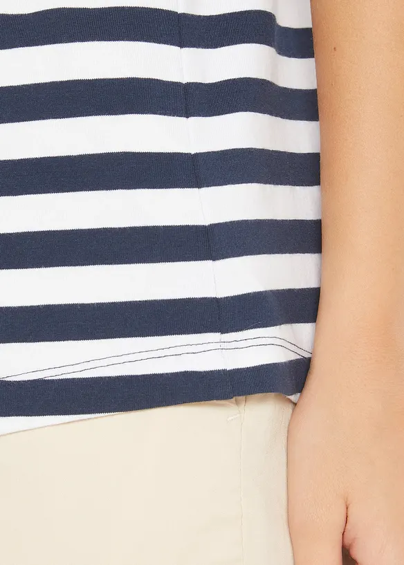 T-shirt med båtringning, bonprix