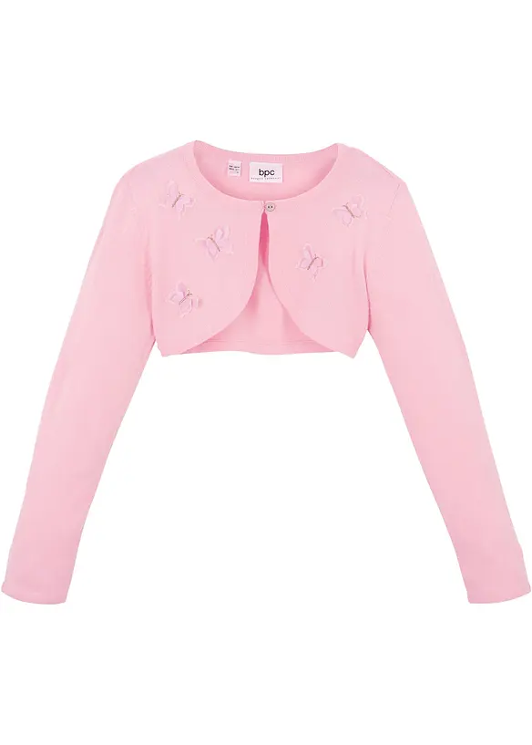 Stickad bolero med fjärilsapplikation, bonprix