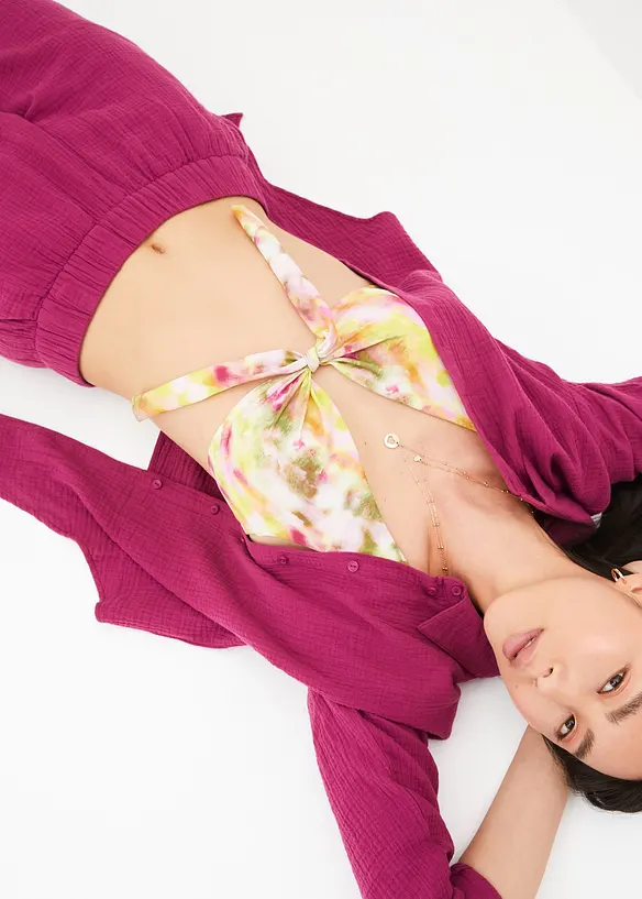 Marlenebyxa i bomullsmuslin, bonprix